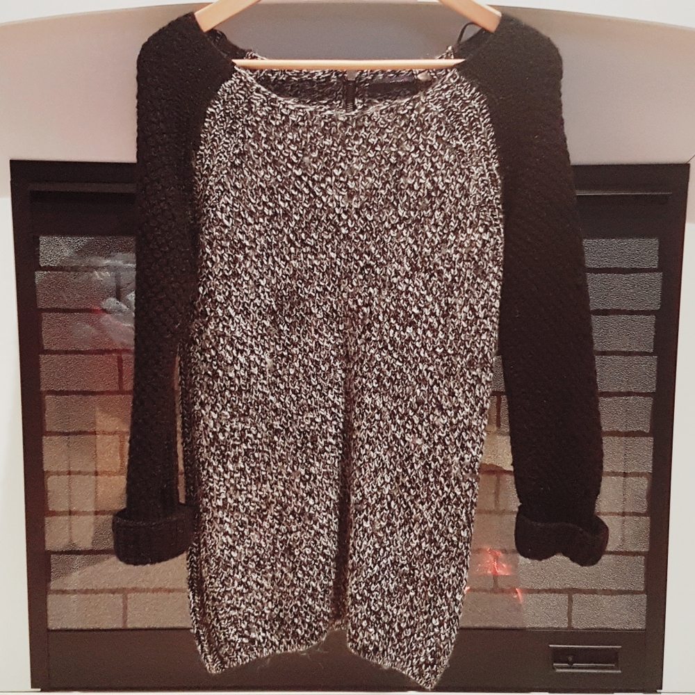 Dex Long Thick Knit Raglan Sleeve Sweater